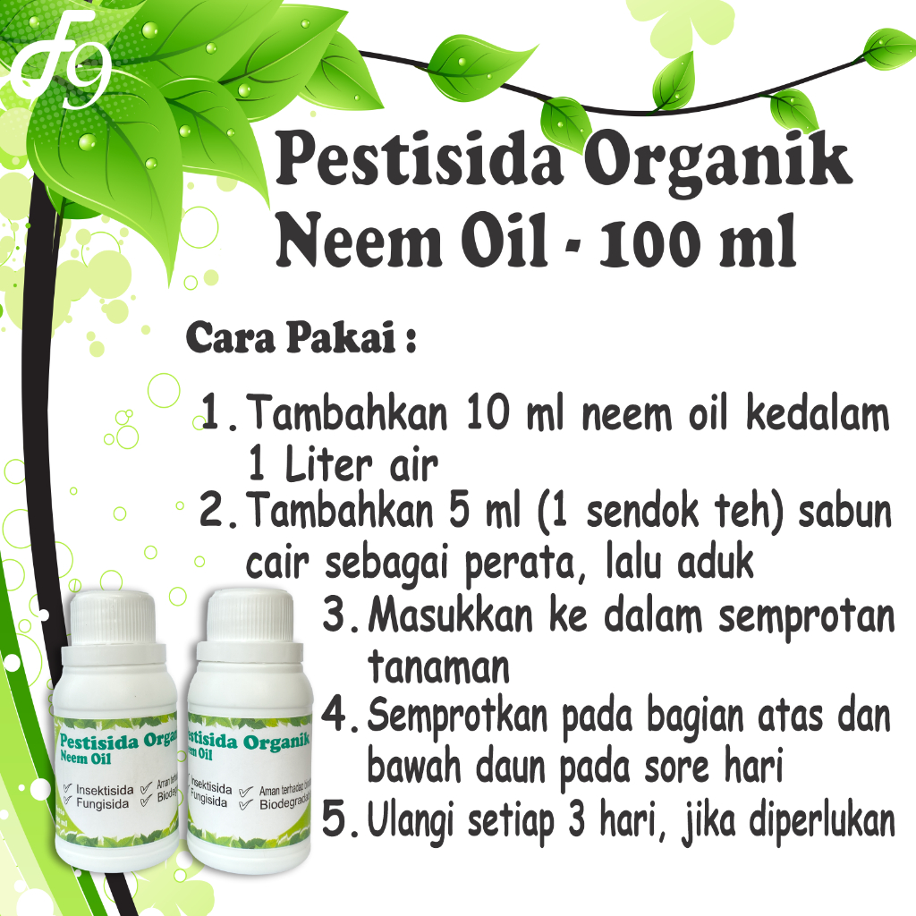 Pestisida Organik Neem Oil - Minyak Mimba 100 ml