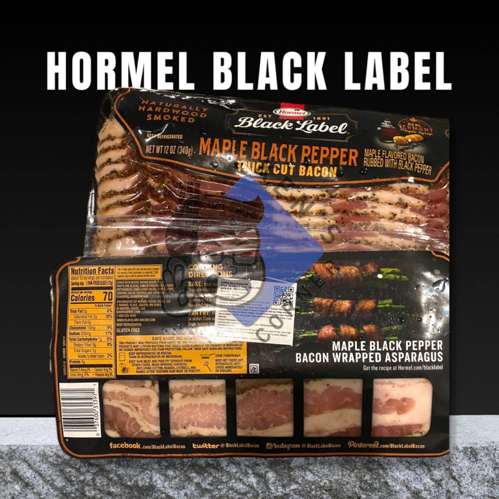 Hormel Bacon Black Label Maple Black Pepper 340 Gram / Bacon Import US