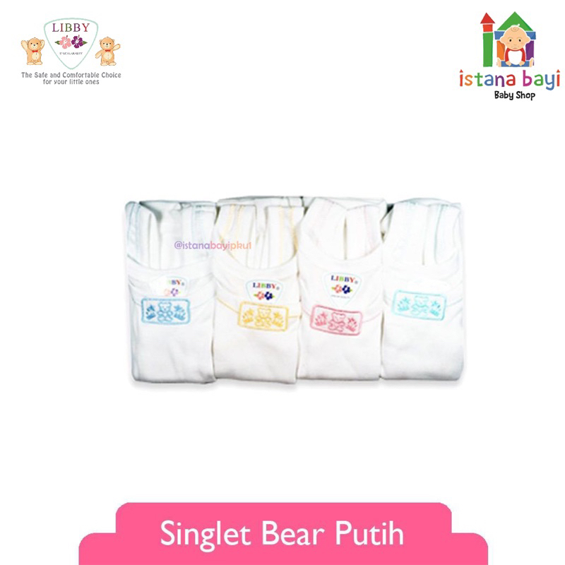 Libby Singlet Bear Warna Nb (0-9 bulan)/singlet bayi/singlet warna