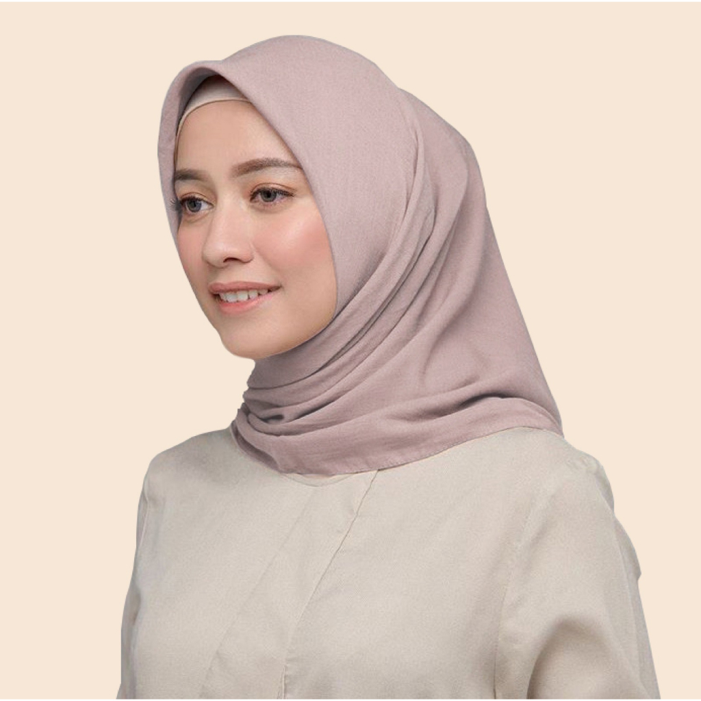 Pinkish Official - Pinkish Square (Hijab Segi Empat Voal 2in1 Lasercut Dan Jahit Tepi)