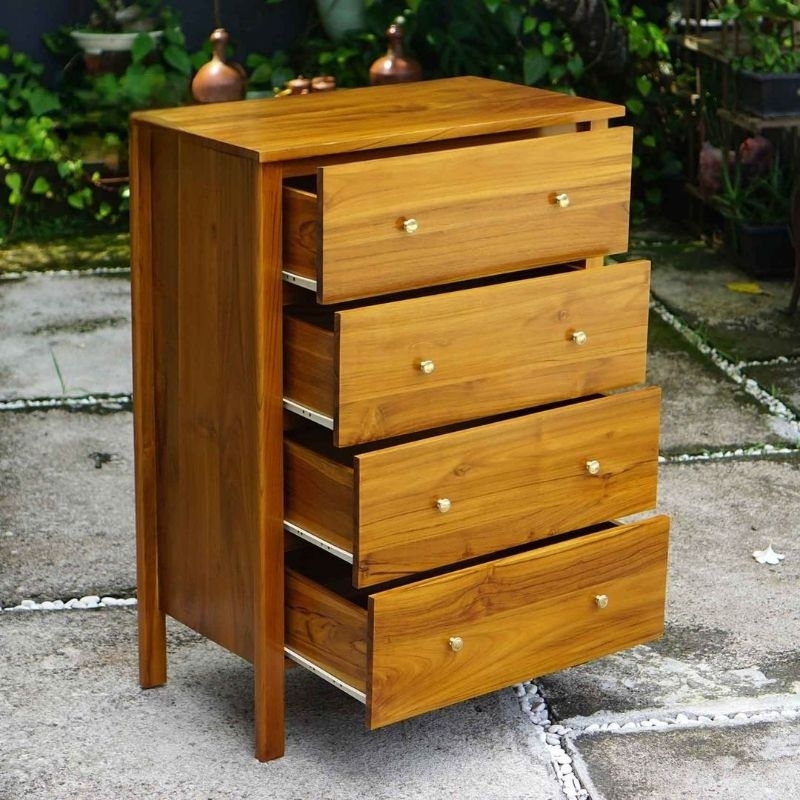 Nakas Loker 4 Laci Kayu Jati