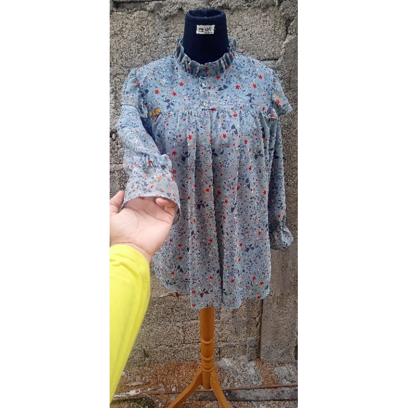 blouse/blus korea / korean style / baju atasan wanita/perempuan baru / terbaru bahan ceruty sifon mo