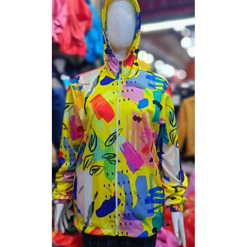 Jaket Full Printing Hoodie Wanita/Cewek Kekinian | OOTD Jaket Printing Wanita Keren Kekinian!