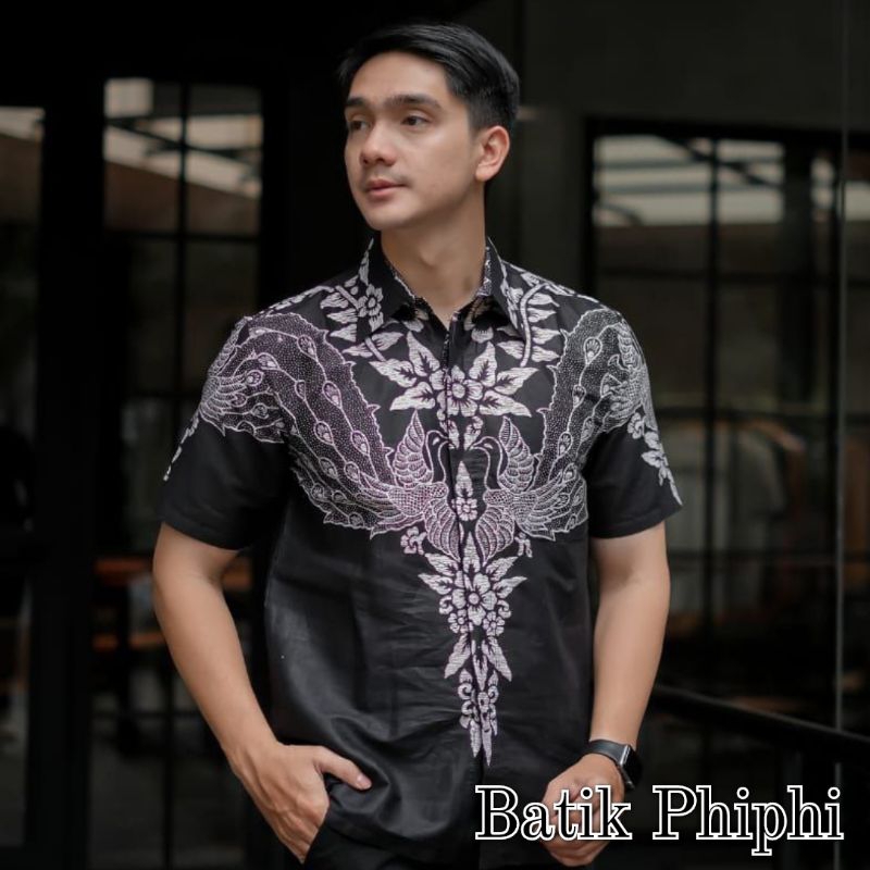 Kemeja Batik Lengan Pendek Black Sweet ( Size M, L, XL, XXL )