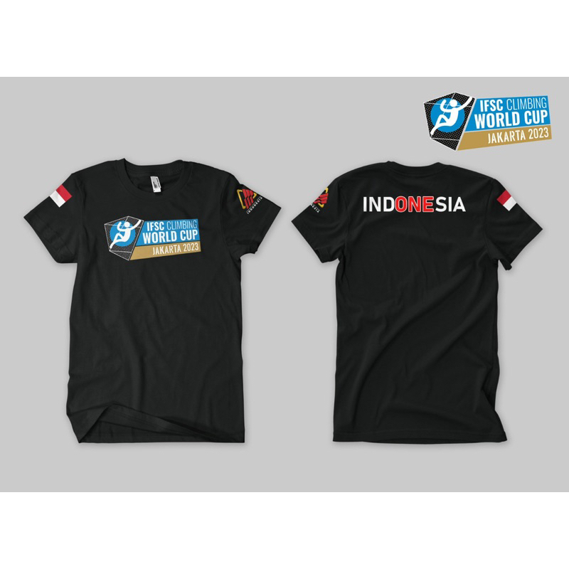 Kaos Merchandise IFSC International Federation Of Sport Climbing World Cup Seri Jakarta 2022 dan 202