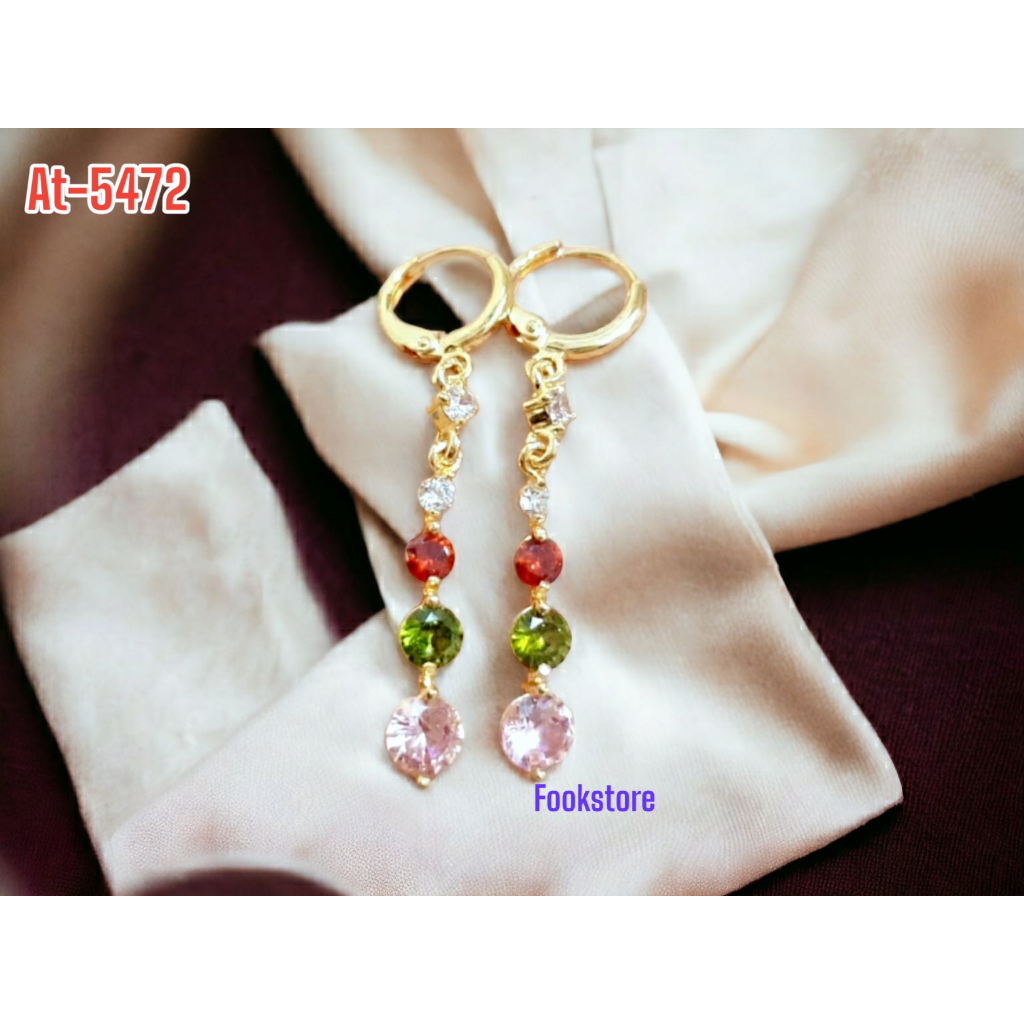 ANTING CLIP MANIK PERMATA WARNA FASHION KOREA/AT5472