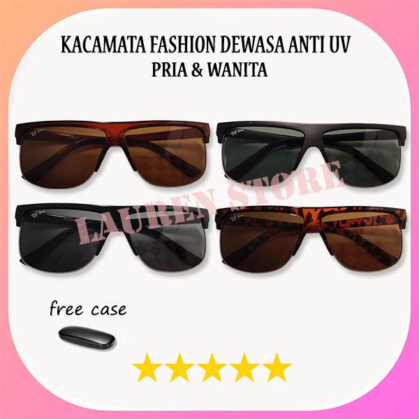 Kacamata Gaya Clubmaster Leopard Lensa Anti Silau UV Protection & Debu Full Frame Cocok Di Pakai Pri