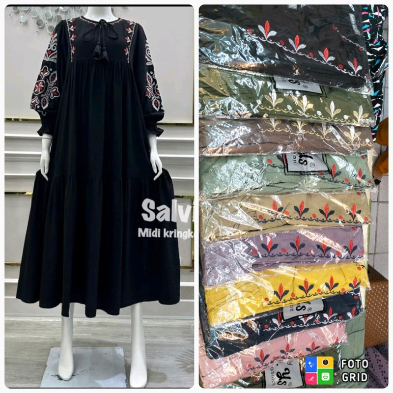 MIDI DRESS bordir Salvina.ys  // Ori by : salvina.ys