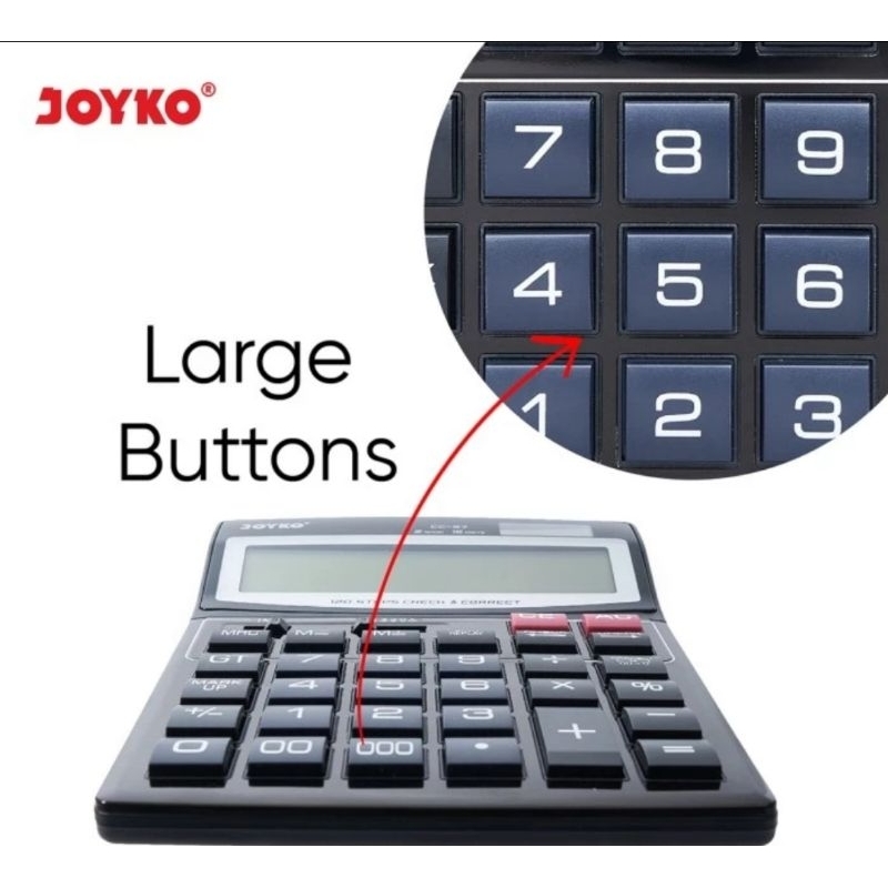 Calculator JOYKO CC 57 16 Digit CHECK &amp; CORRECT Kalkulator BESAR CC57 ORI