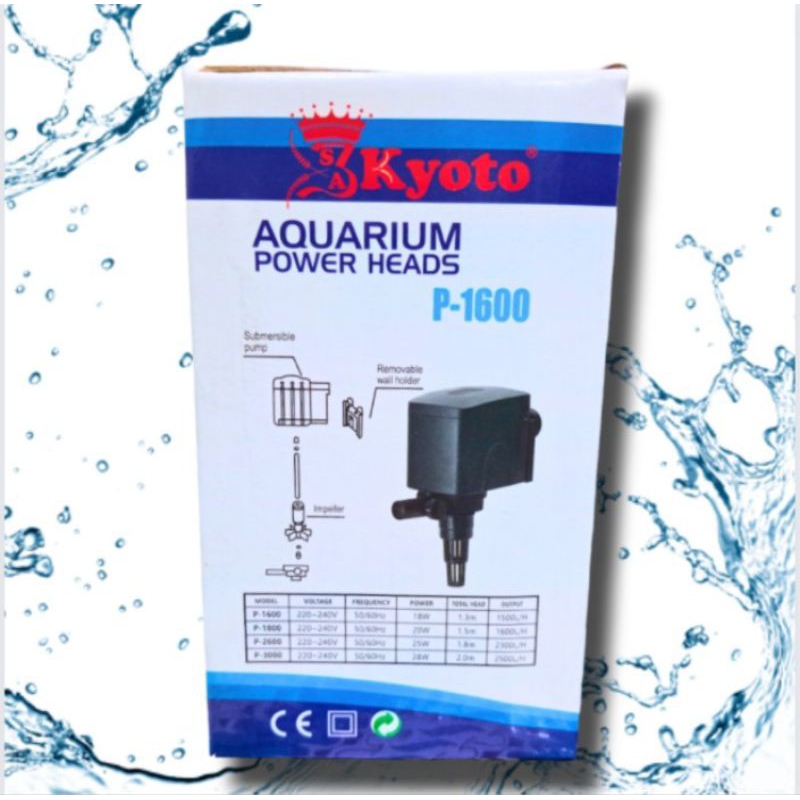 PROMO MURAH Pompa aquarium kolam KYOTO P 1600