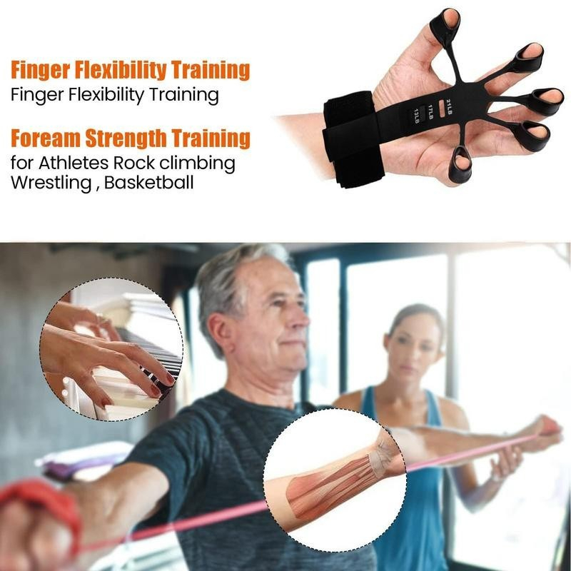 Finger Gripper Finger Berolahraga Jari Gitar Finger Strengthener Hand Finger Exerciser Alat Latih Jari Tangan  Alat Latihan Kebugaran Berolahraga Jari Gitar Penguat Tangan