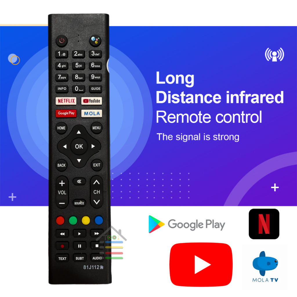 REMOT POLYTRON SMART ANDROIDTV YOUTUBE NETFLIX MOLA 81J112