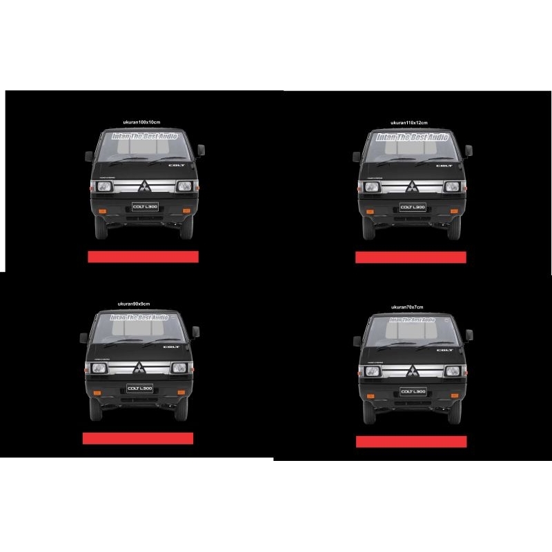 custom nama sticker kaca depan mobil l 300