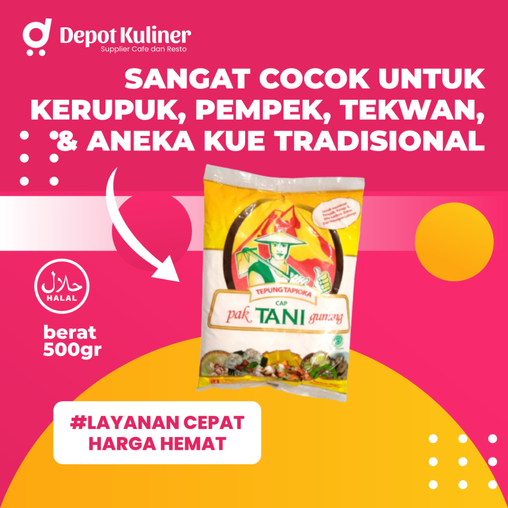 Tepung Tapioka Cap Pak Tani Gunung 500G