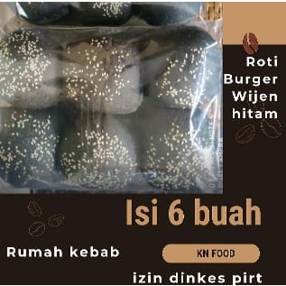 

Roti Burger Hitam Wijen 1 Buah satuan - Black Bun Burger Satuan