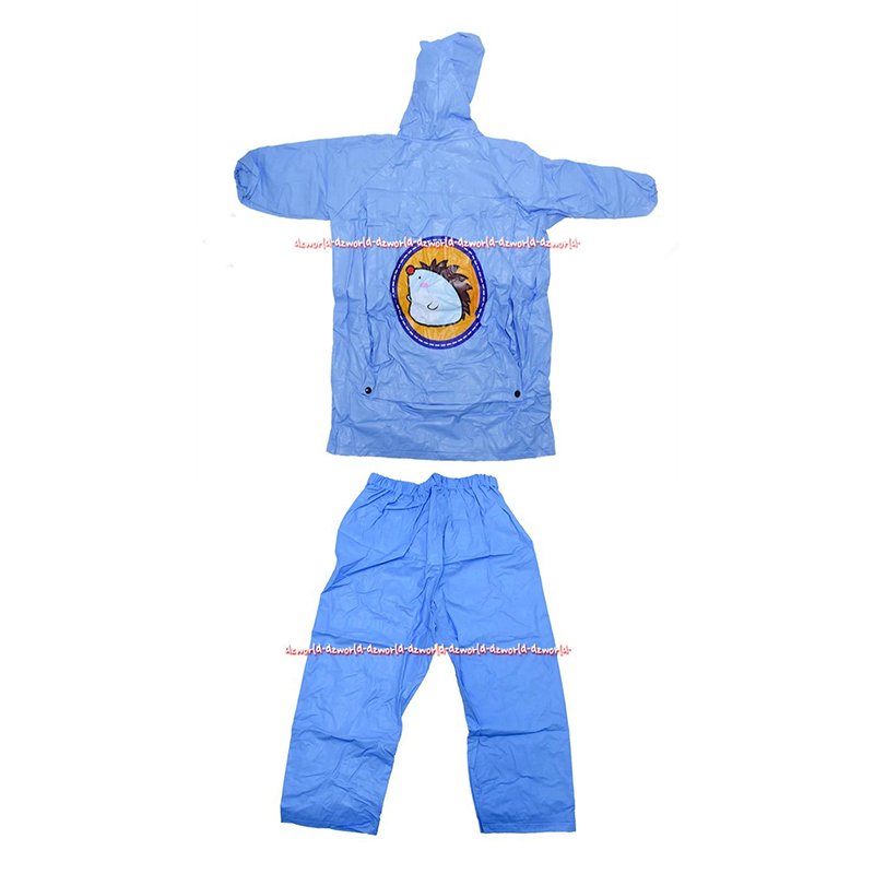 Soleil Jas Hujan Stelan Celana Anak Biru KIds Rain Coat Suit Warna Biru Kuniing Bahan Tebal Jas Hujan Anak Blue Yellow Sol Leil