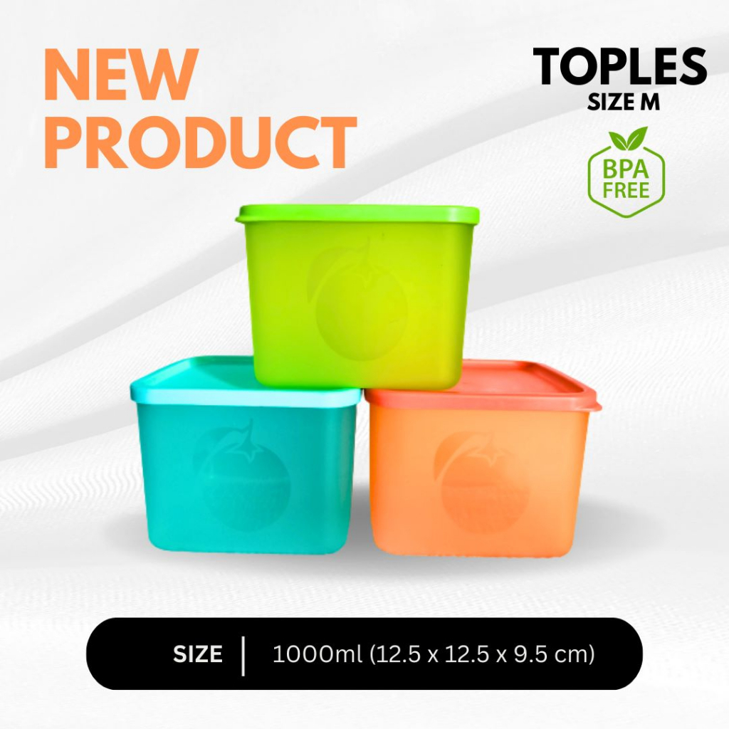 (DL) Toples Menyimpan Makanan 4 Ukuran XL / L / M / S Berbagai Macam Serbaguna