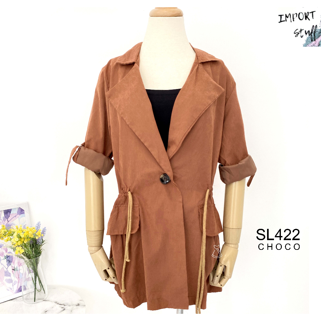 SEOLA - SL422 - Jaket Parka Cotton Suede Casual