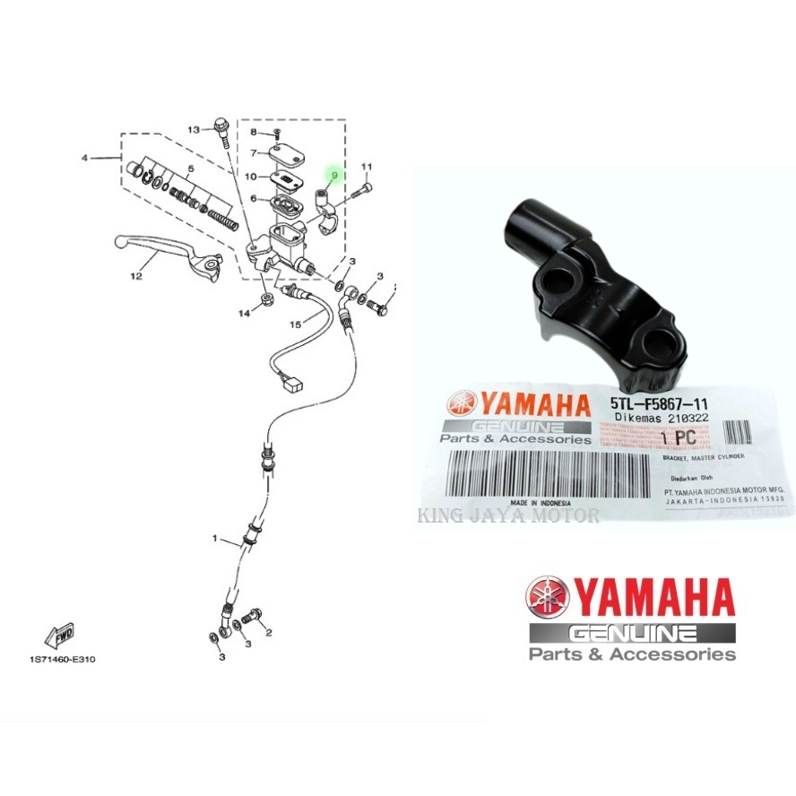 Dudukan Kleman Breket Bracket spion kanan Aerox 155 MIO MIO J XRIDE VEGA R NEW JUPITER VEGA ZR  AERO