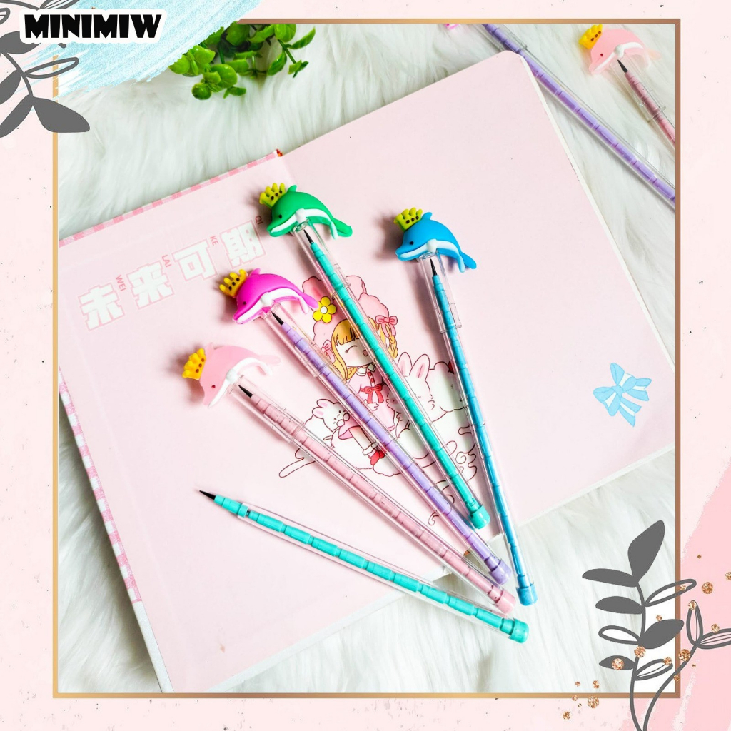 PENSIL LUMBA UNIK PENSIL SUSUN KARAKTER BENSIA PELURU PENCIL REFILL UNIK LANTU