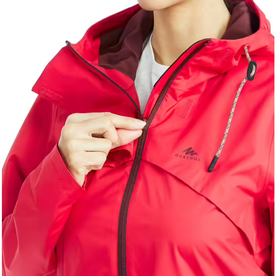 QUECHUA NH500 Jaket Olahraga Hiking Wanita Dengan 3 Saku Tahan Air