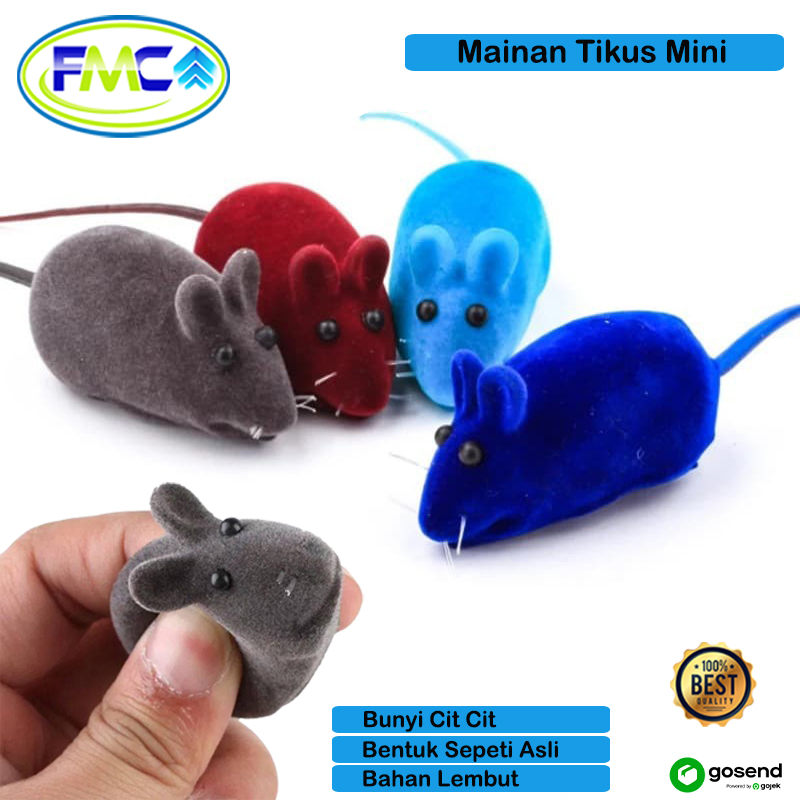 Mainan Tikus Cat Toys Mini Karet Pencet Bunyi Cit Cit Tikusan Main Kucing Lucu Pet Hewan Peliharaan Murah