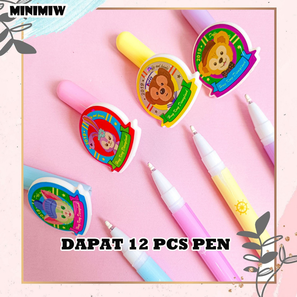 SELUSIN PEN DUFFY AND FRIENDS LUCU GEL PEN KARAKTER KUDA PONI PULPEN PENA BOLPEN BY MINIMIW