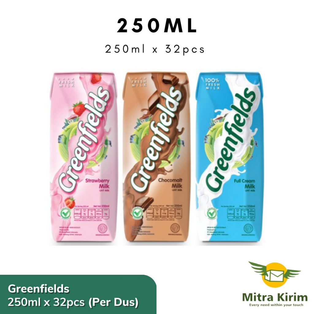 

Susu Greenfields UHT 250ml x 32pcs - Per Dus