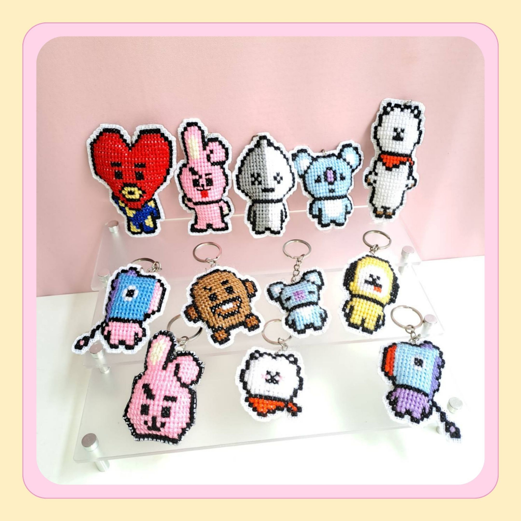 Gantungan Kunci Boneka Lucu BTS X BT21 FREE GIFT untuk koleksi dan bingkisan