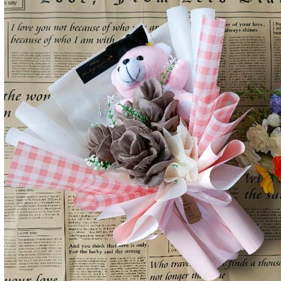 Buket wisuda/buket boneka/buket hijab/buket murah