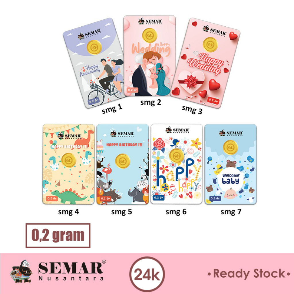 Logam Mulia SMG Press Gift Series 0.2 Gr Emas Batangan Semar Nusantara