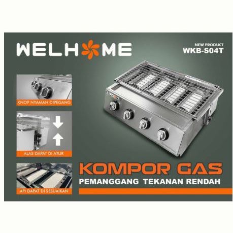 WTW11 Kompor Sosis Bakar Sate Bakar 3 - 4 Tungku/BBQ GRILL Paket Regulator Gas Kompor Panggang Termurah