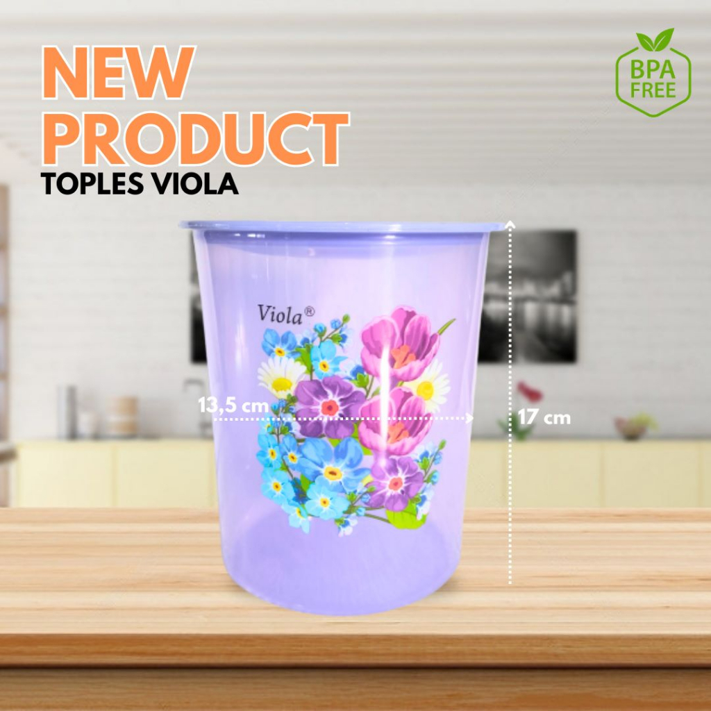 (DL) TOPLES KUE KERING VIOLA BULAT TEMPAT SERBAGUNA