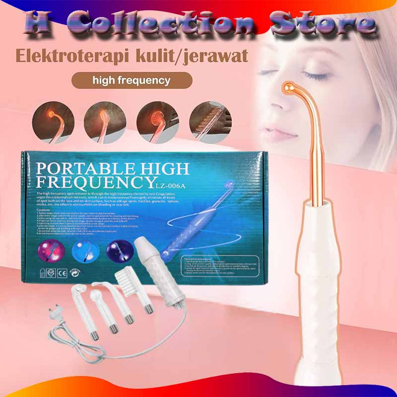 [Garansi 3 bulan]4 IN 1 High Frequency Hf Frekuensi Tinggi Alat Facial Portable Skincare Kecantikan Salon Jerawat Ozon