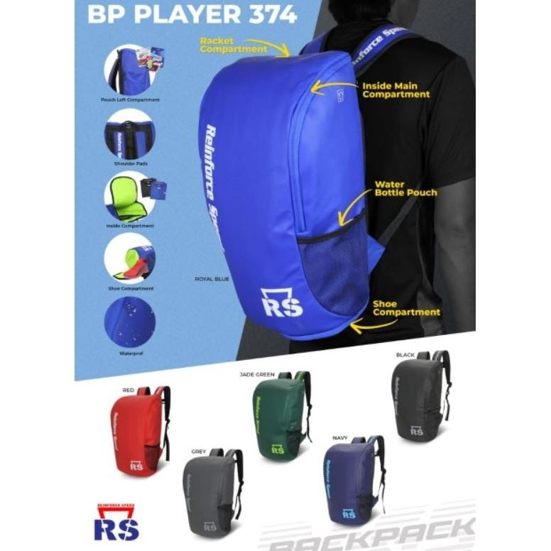 Tas Raket Badminton RS BP Player 374 / Tas Ransel RS