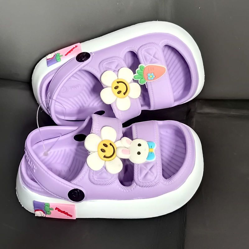 Sandal Anak Perempuan Tali Belakang Sandal Bayi dan Anak Terbaru Sendal Anak Motif Bunga Viral Sandal Anak Murah