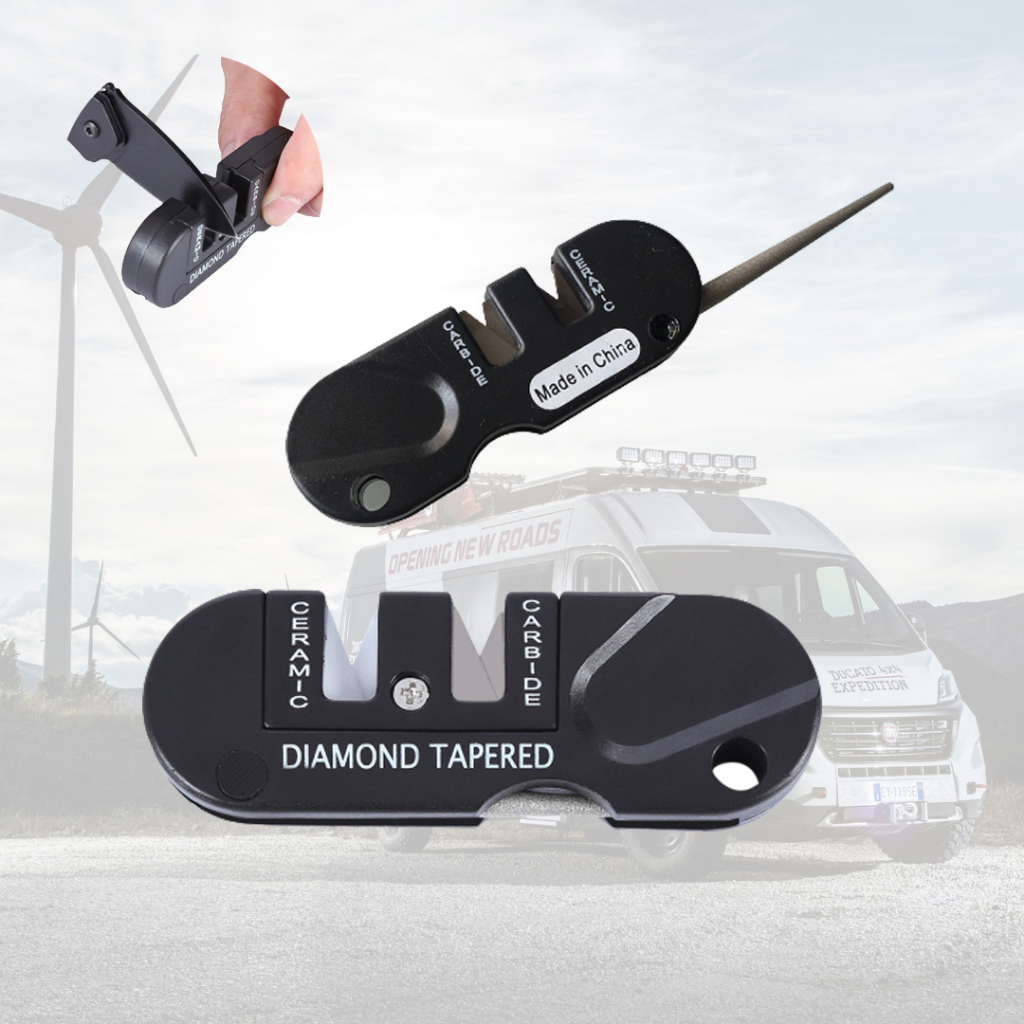 Pengasah Pisau Lipat Saku Knife Sharpener Camping Outdoor Hiking Alat Penajam Pisau