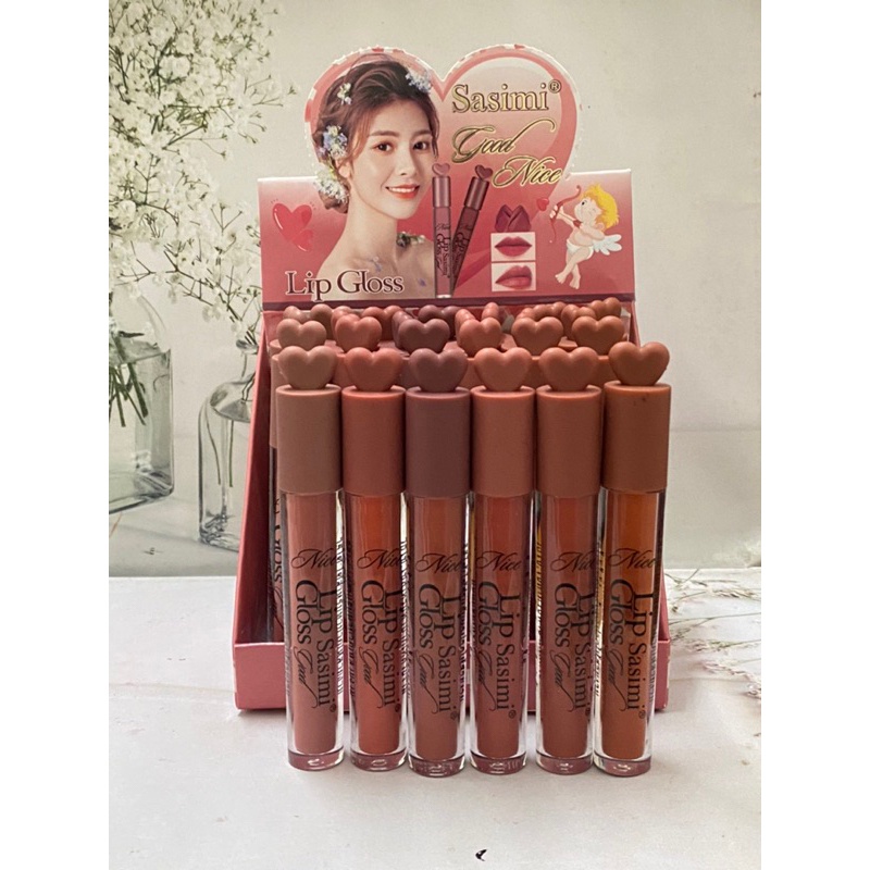 [12 pcs] Lipgloss Matte Sasimi Good Nice / Lipstick Cair Matte Love