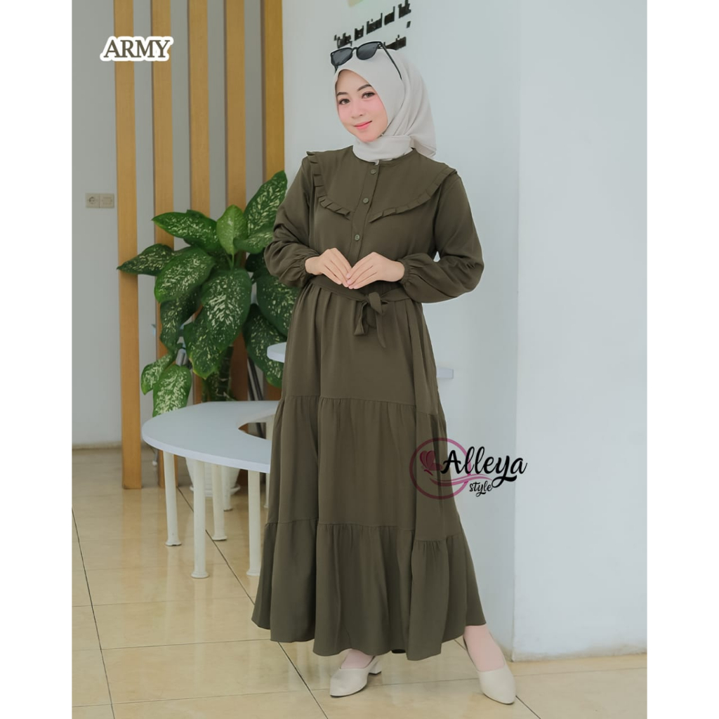 Gamis Original By Alleya/ Kinan Dress Matt Tifani Crepe
