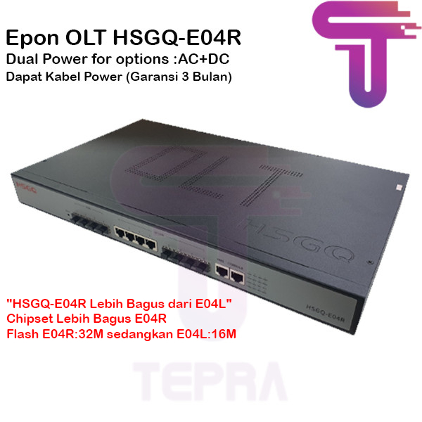 OLT HSGQ-E04R | OLT EPON 4PON 1G Uplink AC + DC | OLT 4 PON 1 G