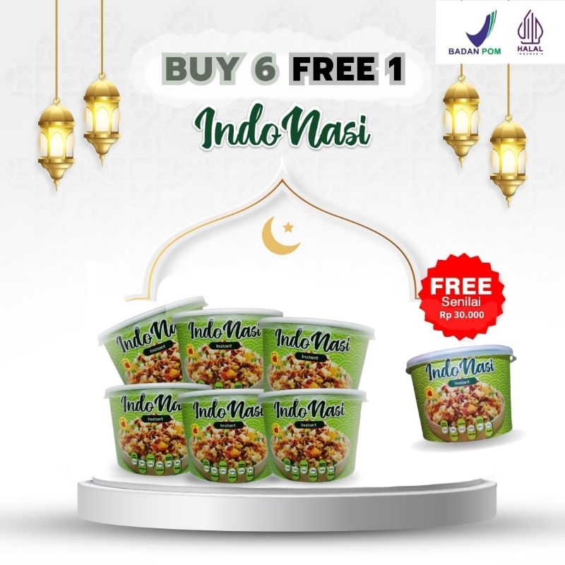 

Nasi Instan Gunung H Eat Indonasi Makanan Ransum Beli 6 GRATIS 1