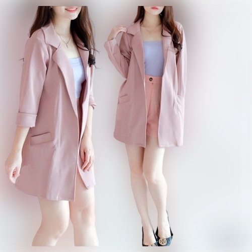 Blazzer Wanita Korean Atasan Blazzer Wanita Terbaru Blazzer Tangan Panjang