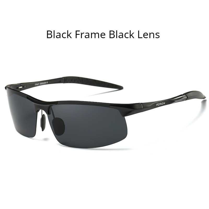 Kacamata Pria Aluminium Frame Polarized Lens UV400 Kaca Mata Lensa Anti Sinar Matahari Lindungi Mata Berkualitas