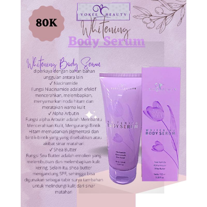 Whitening Body Serum Yokee Beauty