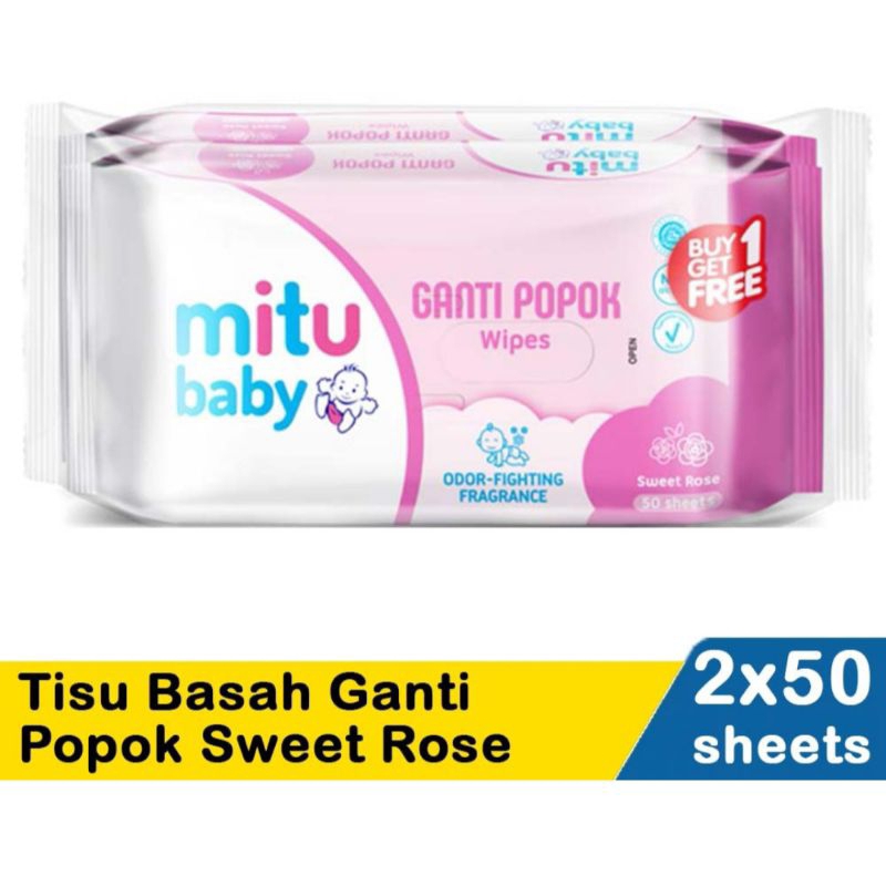 Mitu Baby Tissue | Tisu Basah Mitu Baby | Tisu basah beli 1 gratis 1