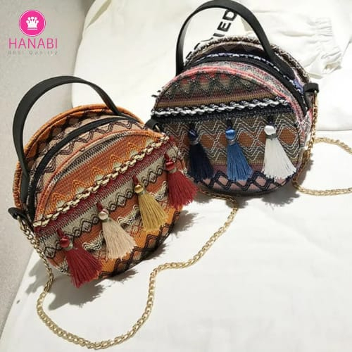 HANABI - Tas selempang tas import tas anyman rotan ADELINE tas wanita tas jalanjalan tas korea