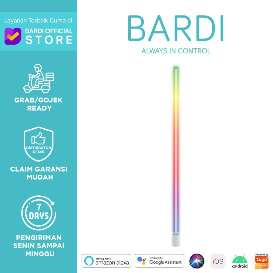 BARDI Standing RGB Flow Light Lampu Hias Rumah Kamar TIDUR On OFF WIFI Kontrol