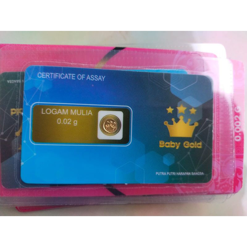 Logam Mulia 24 Karat 0.001 0,002 0,02 gram Babygold Mini gold Minigram Emas Kecil Dealer Resmii