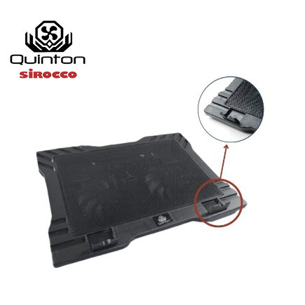 Kipas Laptop Cooling Pad Quinton Sirocco 2 Fan RGB 17inch STB Free Box