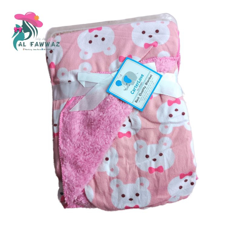 Selimut bayi double fleece